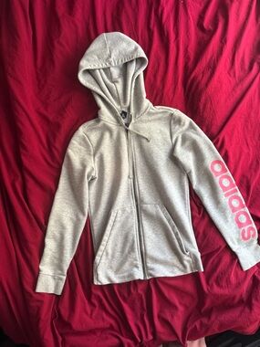 Grey and pink hoodie